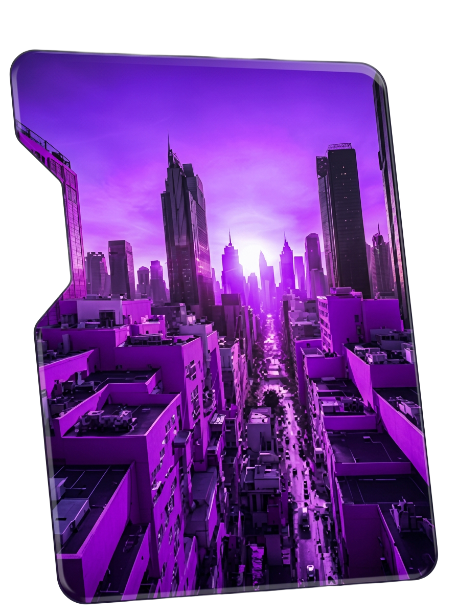 Generated cityscape card